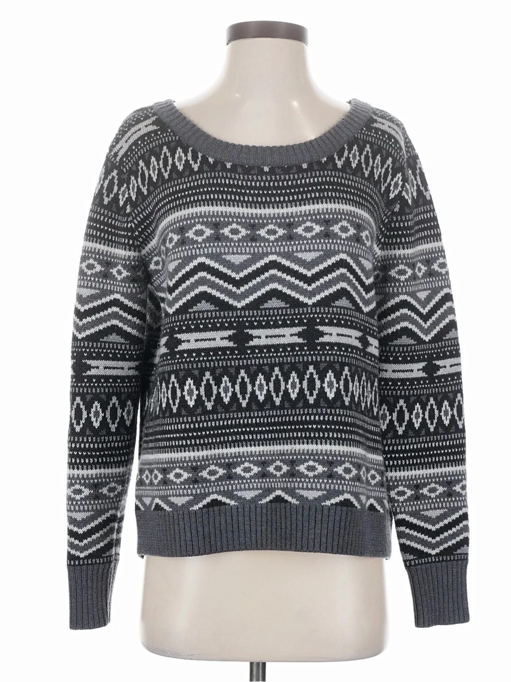 Haute Hippie Fair Isle Merino Wool Geometric Knit Sweater